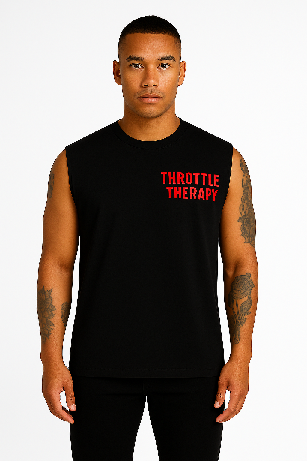 Unisex Singlet - Black & Red