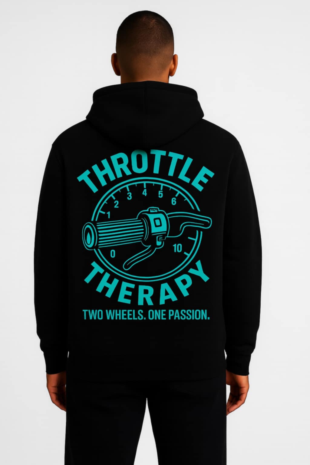 Throttle Therapy Unisex Hoodies - Black & Teal