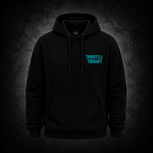 Throttle Therapy Unisex Hoodies - Black & Teal