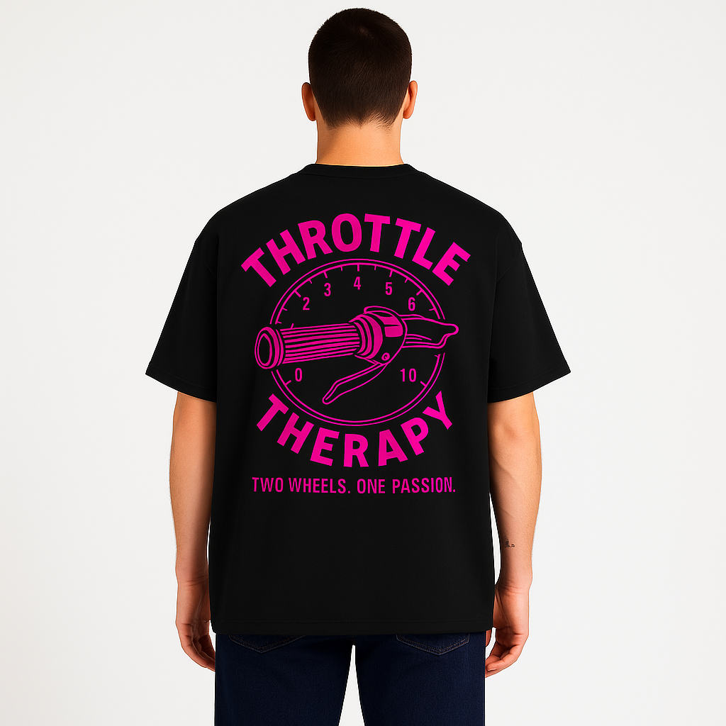 Unisex Oversized T-Shirt- Black & Pink