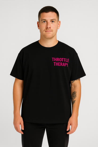 Unisex Oversized T-Shirt- Black & Pink