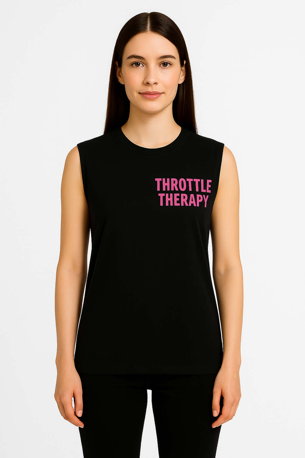 Unisex Singlet - Black & Pink