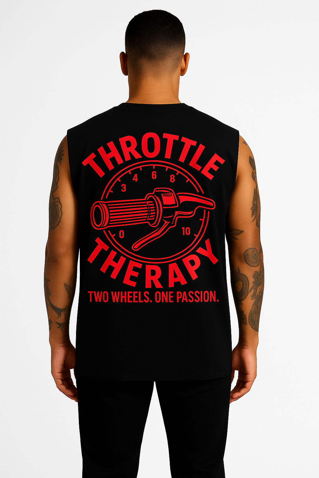 Unisex Singlet - Black & Red