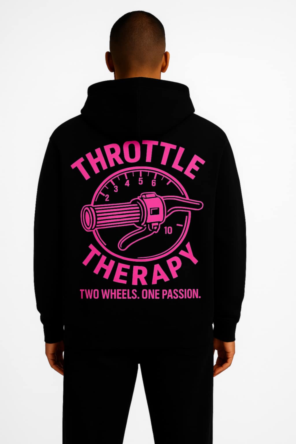 Throttle Therapy Pink and Black Unisex Hoodie