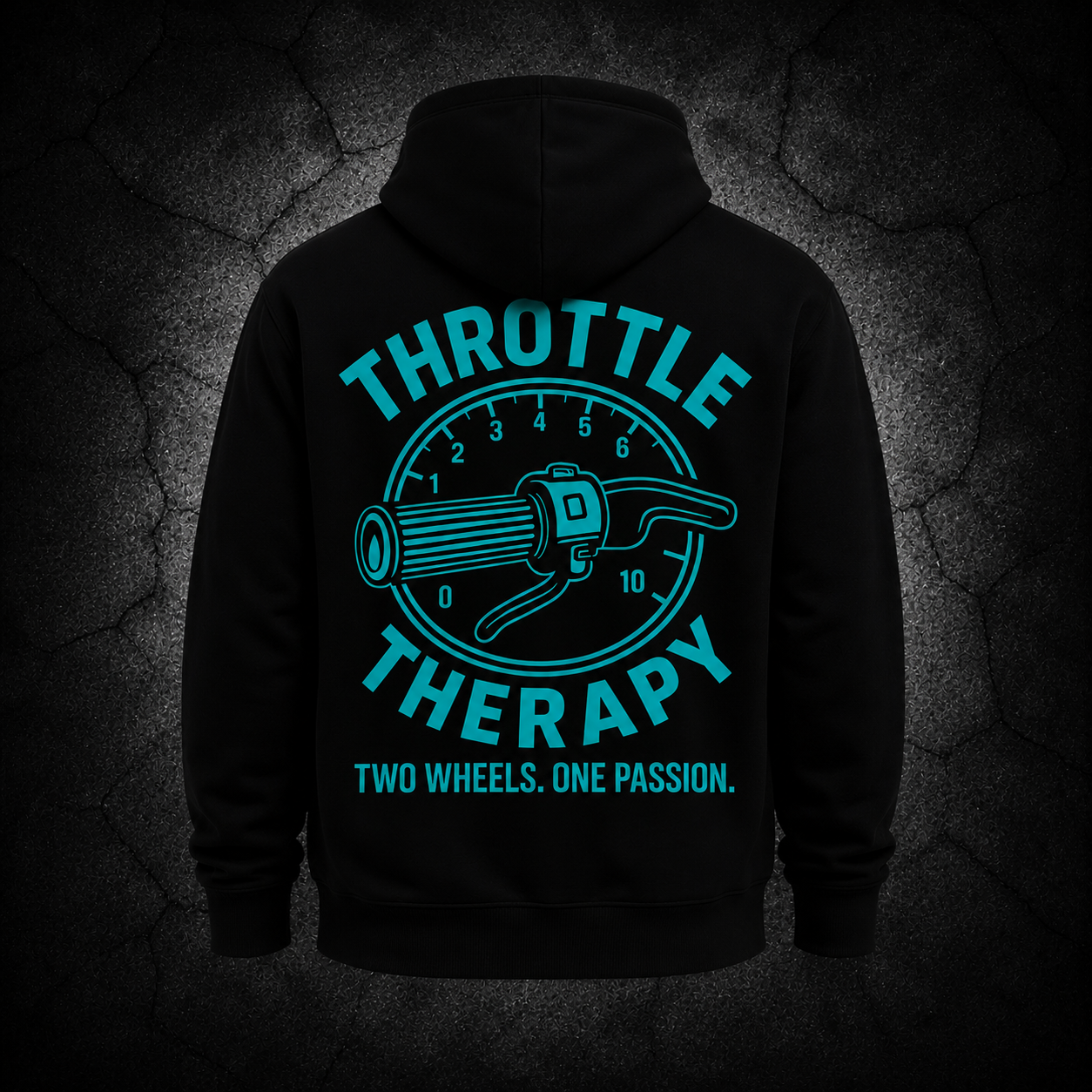 Throttle Therapy Unisex Hoodies - Black & Teal