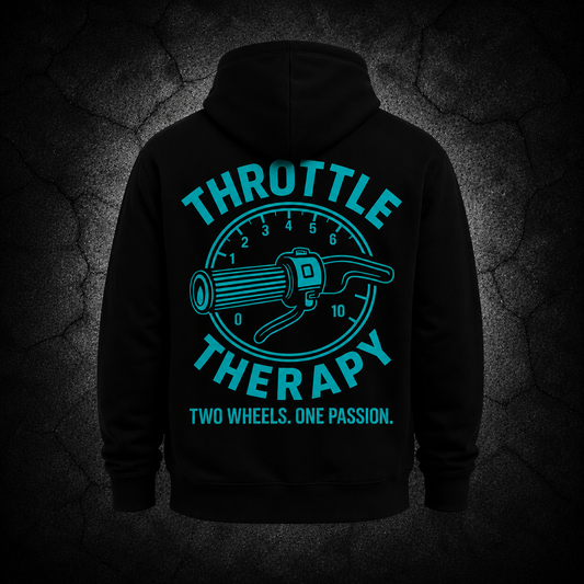 Throttle Therapy Unisex Hoodies - Black & Teal